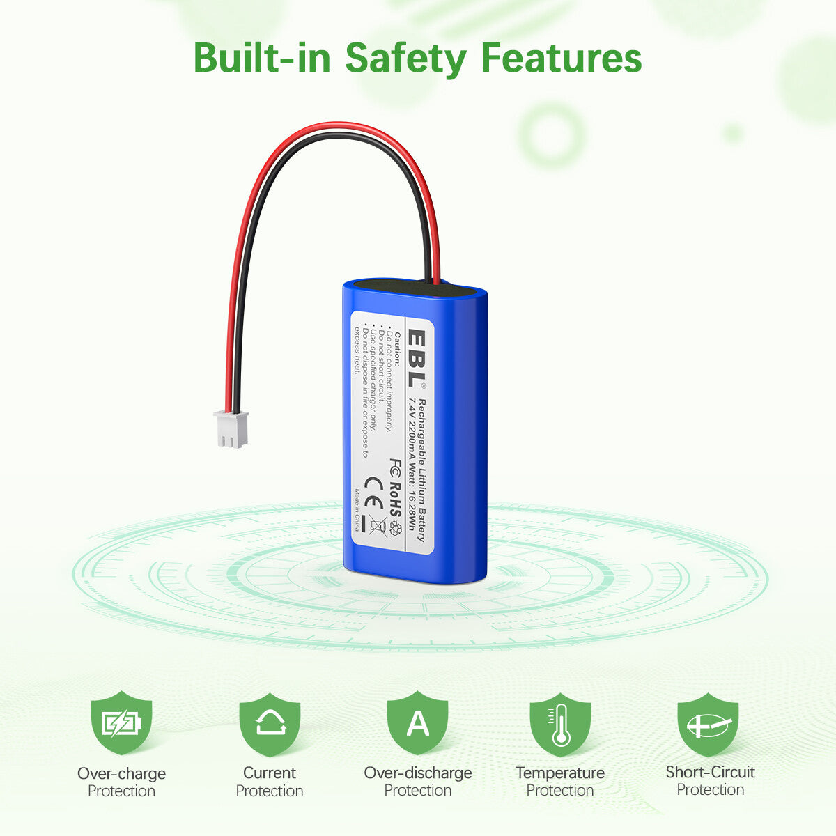EBL 7.4V 2200mAh Li-ion Rechargeable Batteries - EBLOfficial
