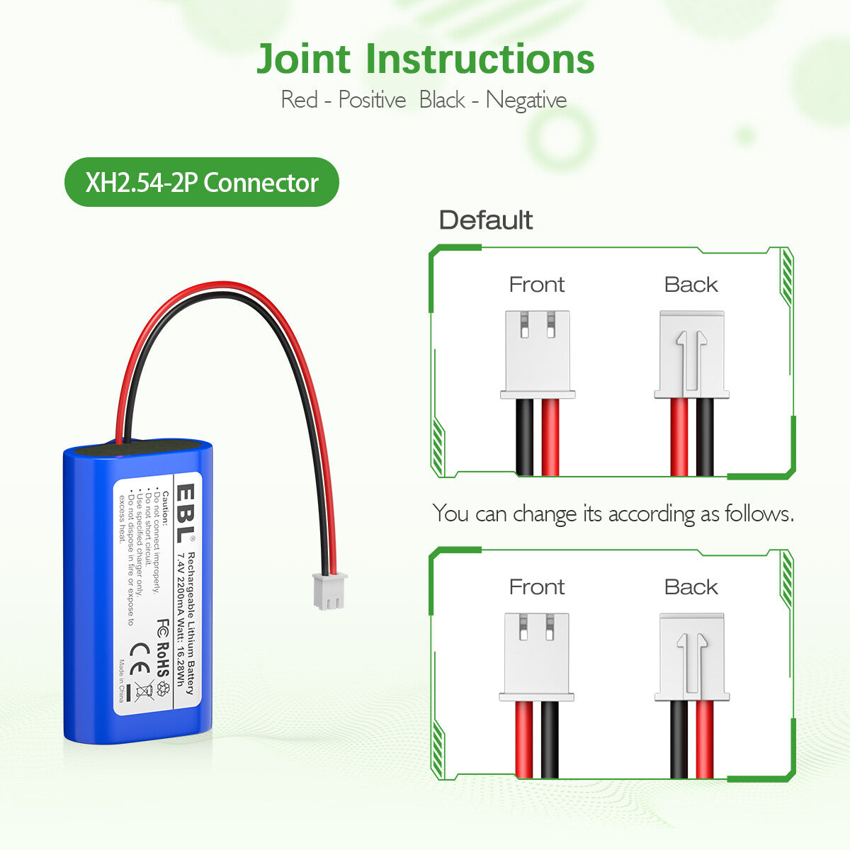 EBL 7.4V 2200mAh Li-ion Rechargeable Batteries - EBLOfficial
