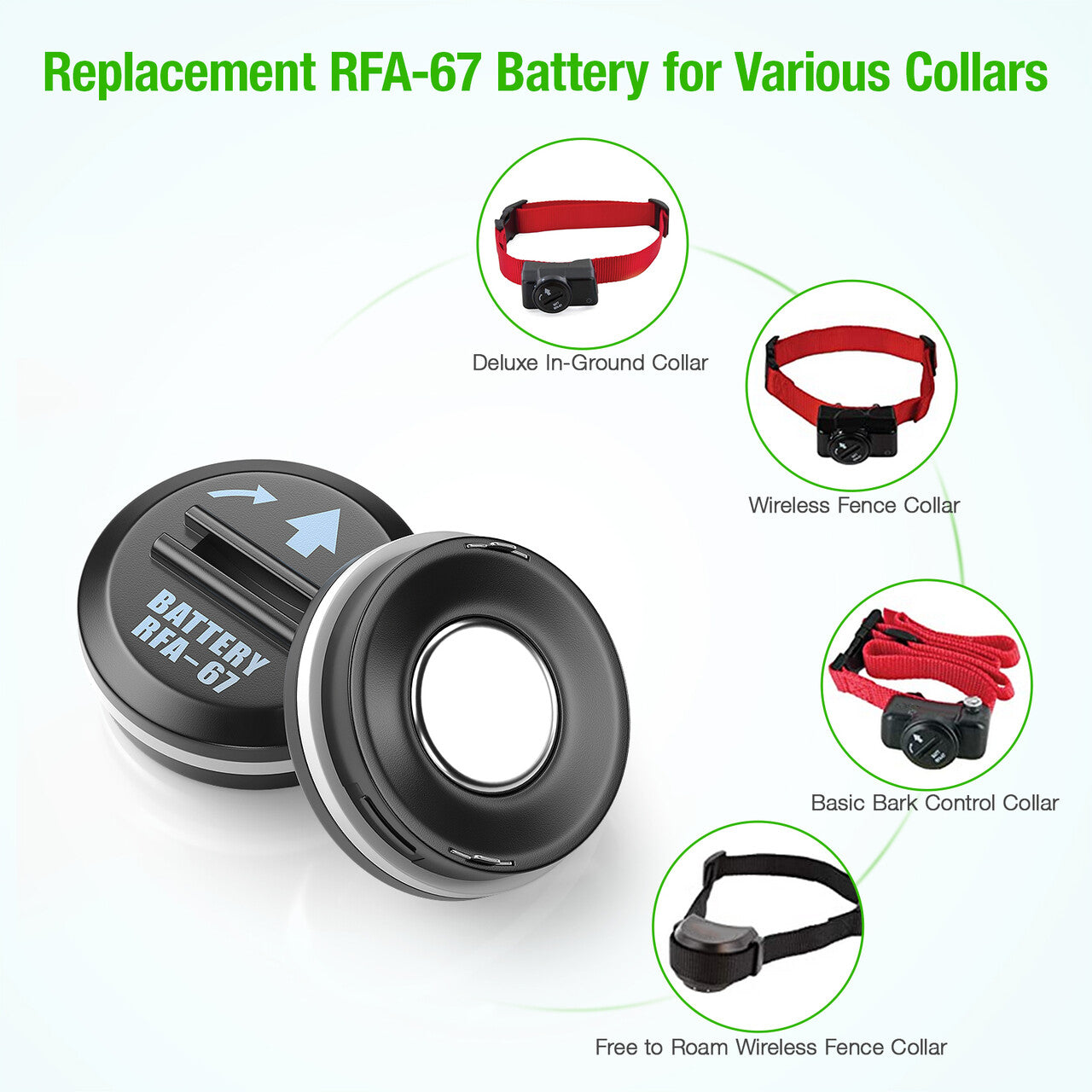 EBL 10 Pack RFA-67 6 Volt Pet Collar Replacement Batteries - EBLOfficial
