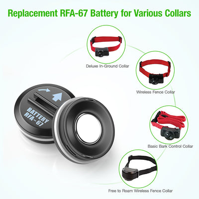 EBL 10 Pack RFA-67 6 Volt Pet Collar Replacement Batteries - EBLOfficial