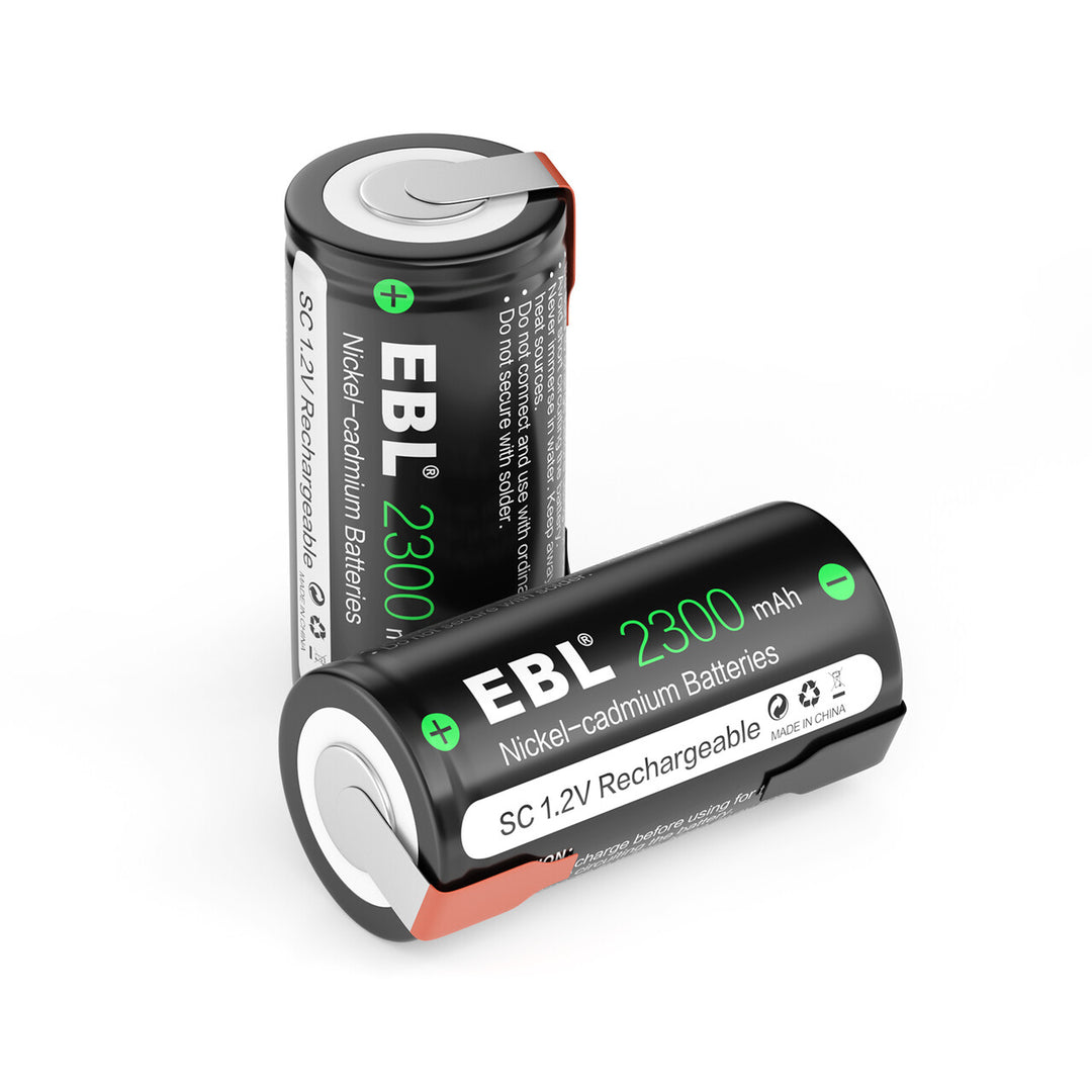 EBL 2300mAh Sub C NiCd Rechargeable Batteries - EBLOfficial