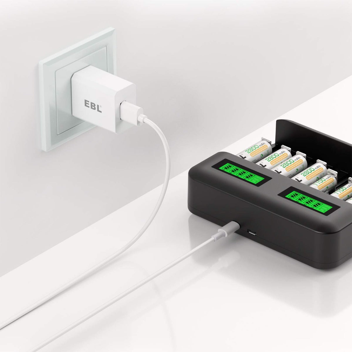 EBL USB Wall Charger for C9008 C9010N 6828 FY-408 FY-409 6201 Battery Charger
