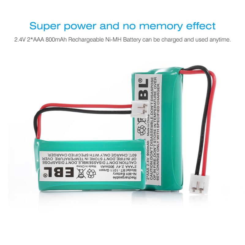 EBL 2.4V BT-1011 900mAh Rechargeable Handset Cordless Phone Batteries